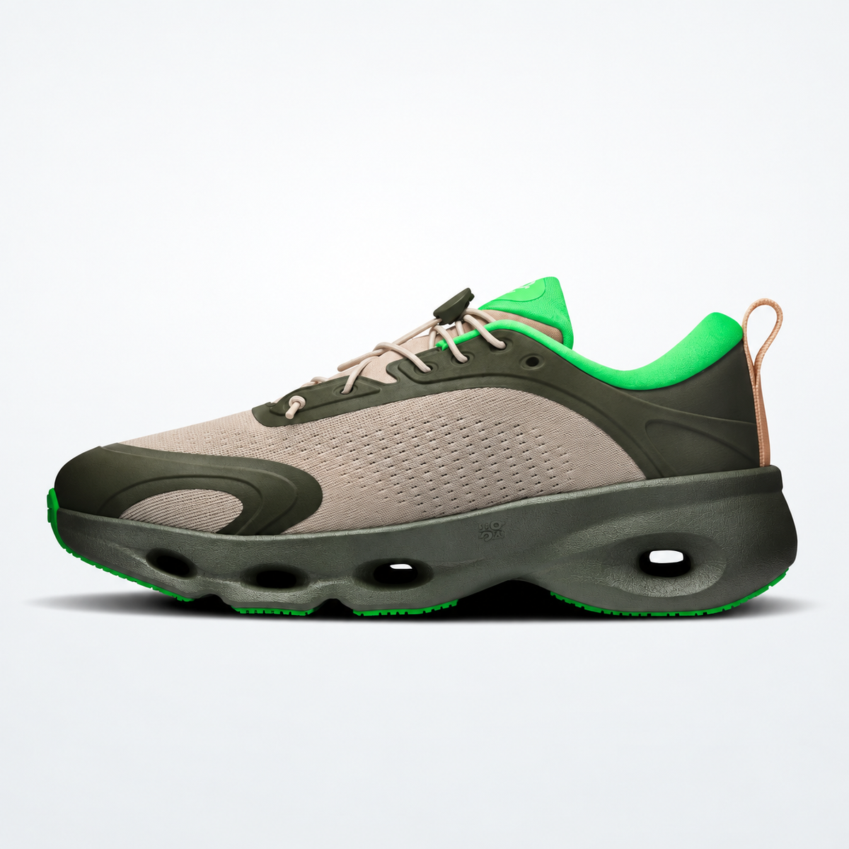 LOEWE × On Cloudsolo – Khaki Green / Sand